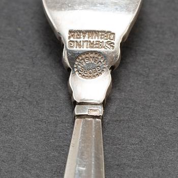 GEORG JENSEN, 6 pieces of Acorn, Copenhagen post 1945.