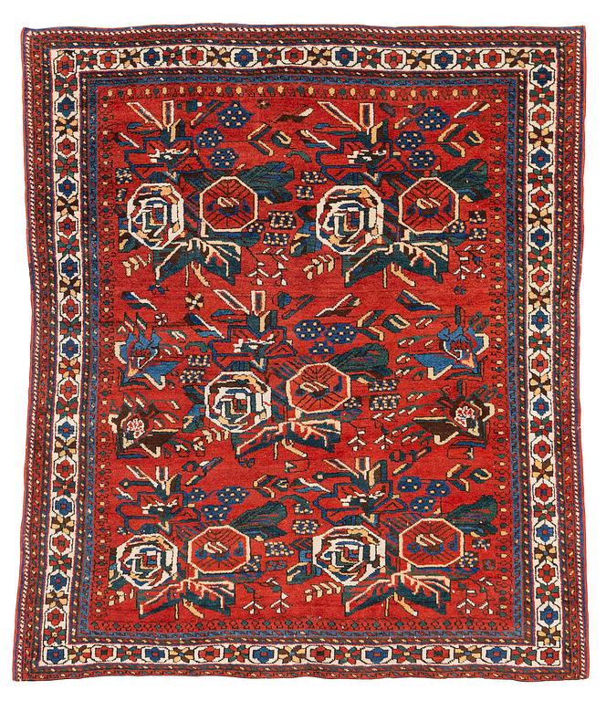 Matta, antik Afshar, sydöstra Iran, ca 153 x 135 cm.