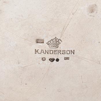 Firma K. Anderson, terrin, Stockholm 1917, silver.