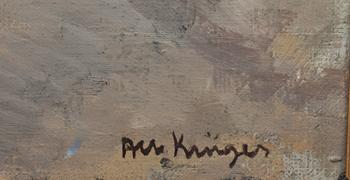 ALBERT KRÜGER, olja på duk. Signerad.