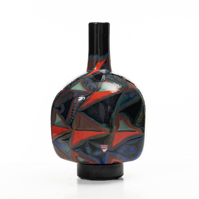 Eva Englund, a 'Millefiore Röd' vase, Orrefors, 1990.
