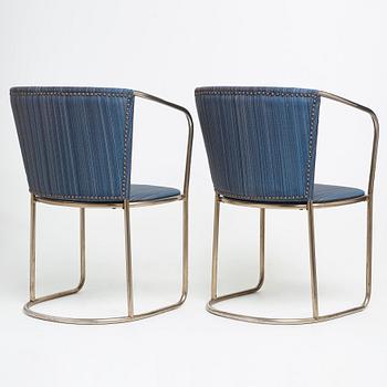 Axel Einar Hjorth, a pair of "Tösse" tubular steel armchairs, Nordiska Kompaniet, Sweden 1930.