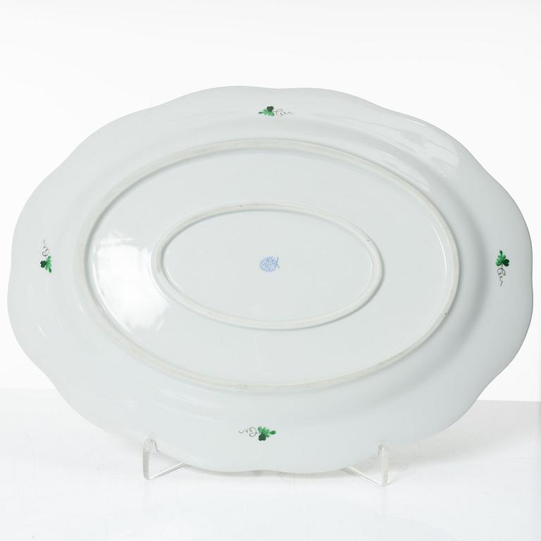 A 42-piece 'Chinese Bouquet' porcelain service and six 'Waldstein rose' coffee cups with saucers, Herend, Hungary.