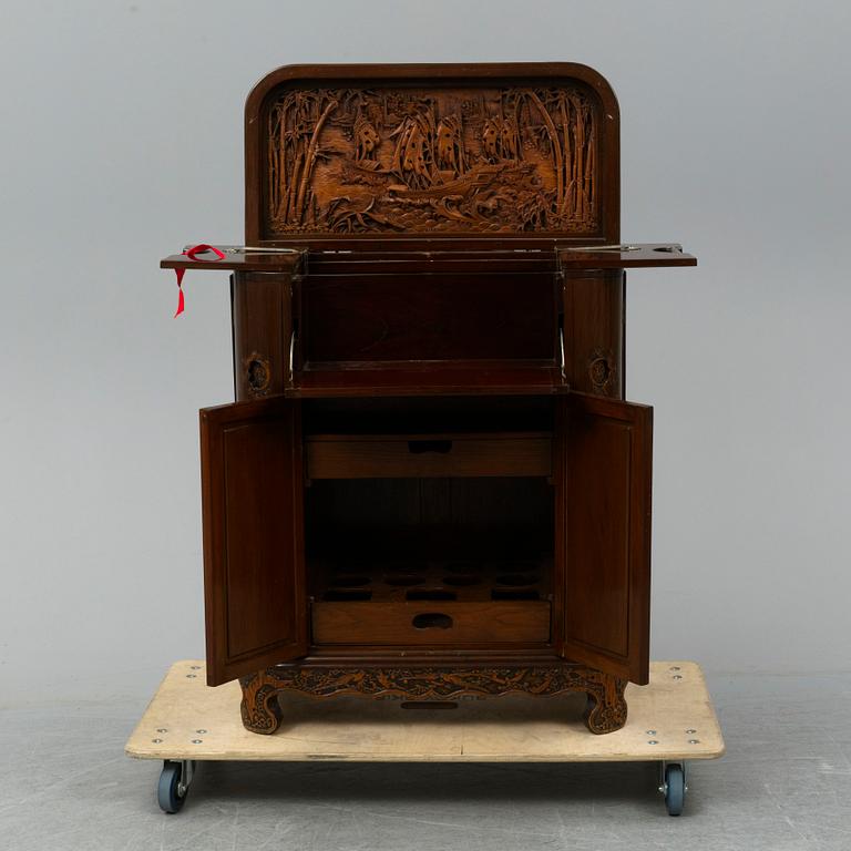 A Chinese wooden bar cabinet, 20th century.