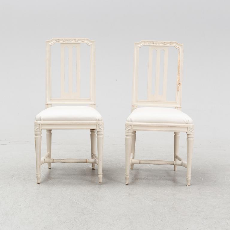 A pair of 'Odenslunda' Gustavian style chairs from Ikea, 1990's.