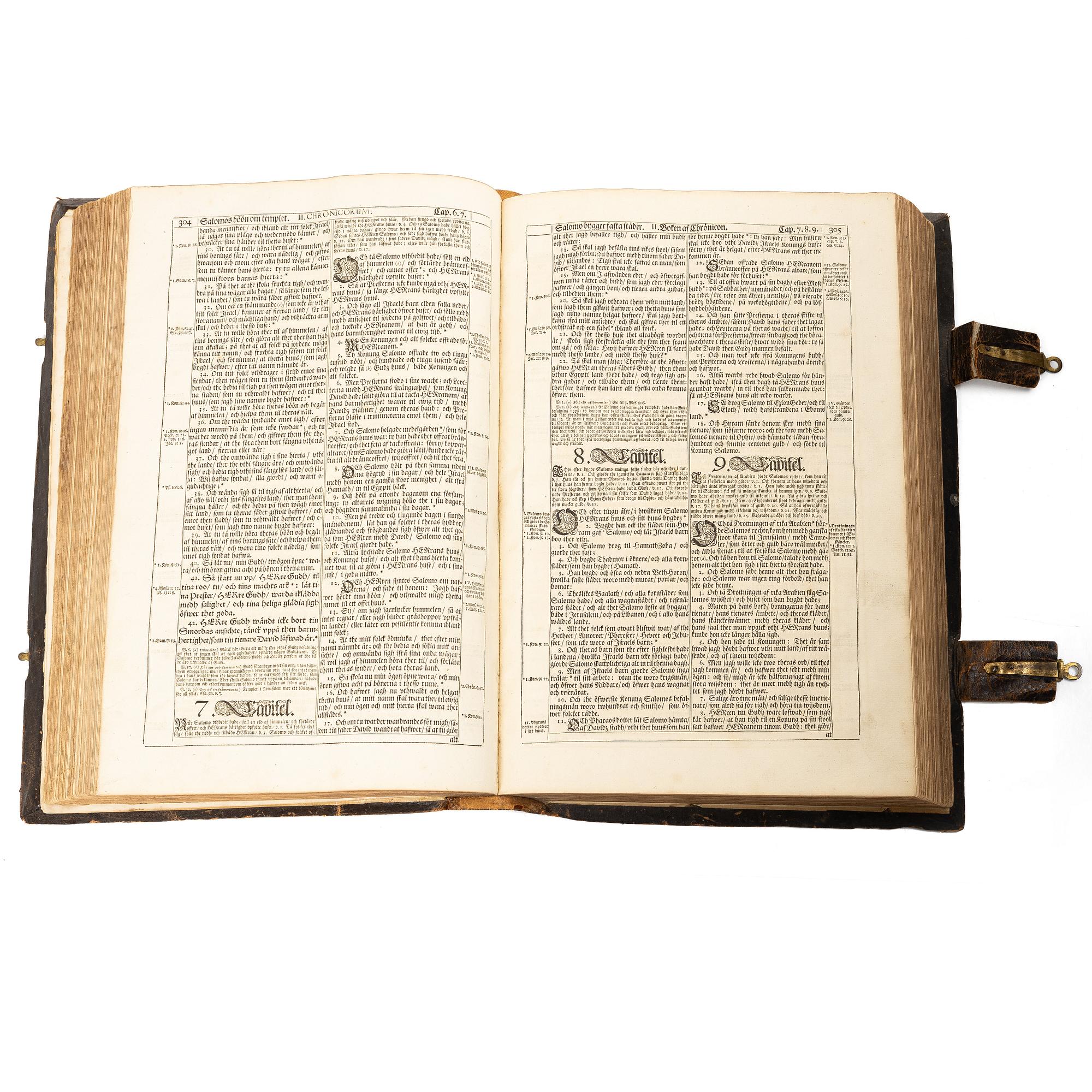 Karl XII:s stora kyrkobibel (bokstavligen i detta fall), 1702-3, Biblia, thet är all then heliga skrift på swensko.