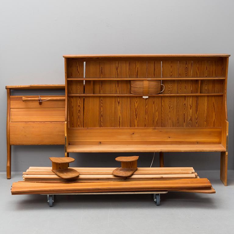 CARL MALMSTEN, a pinewood double bed.