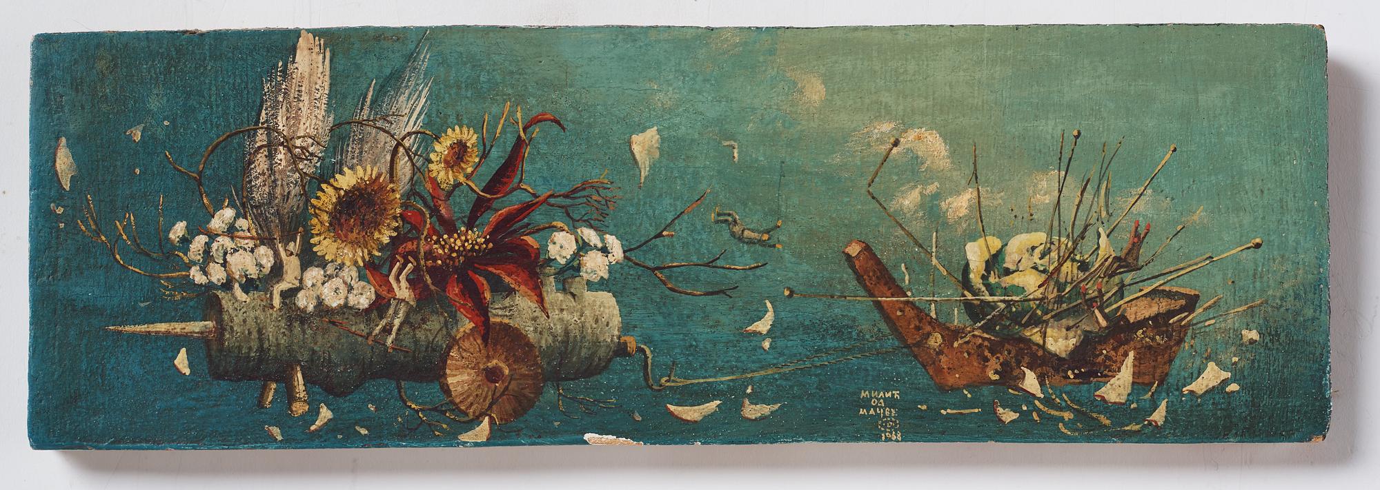 Milić of Mačva, oil on panel, signed and dated 1968.