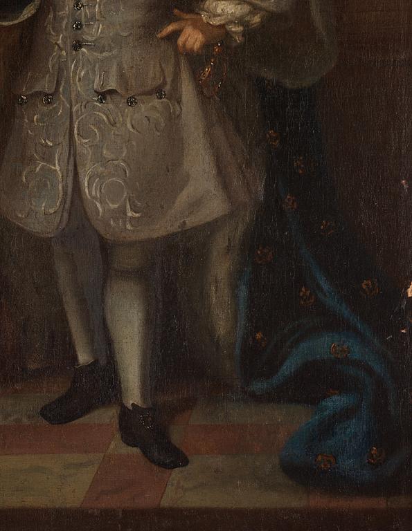 Georg Engelhard Schröder, circle of, "Fredrik I of Sweden" (1676-1751).