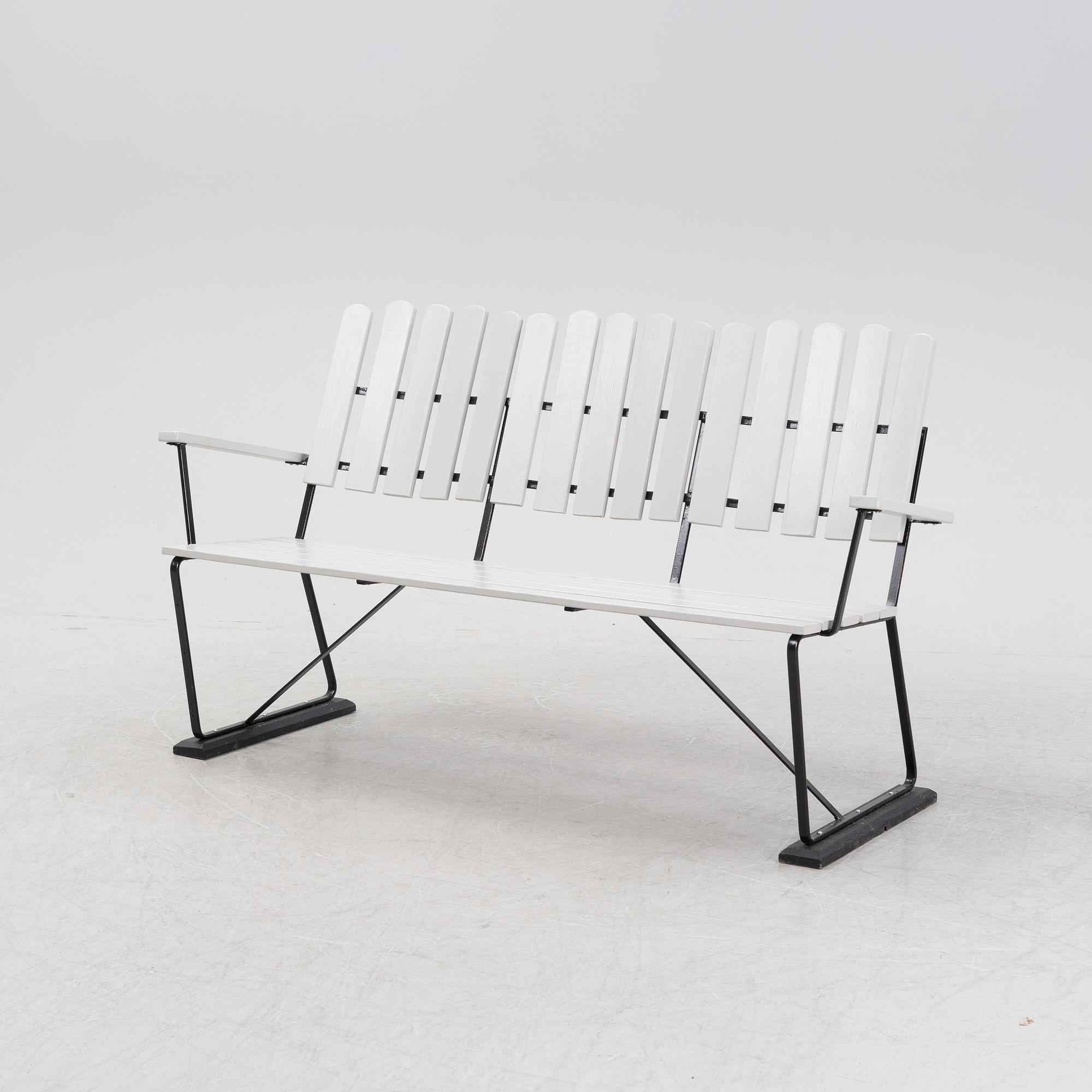 Arthur Lindquist, a model 'A2' garden sofa, Grythyttan Stålmöbler.