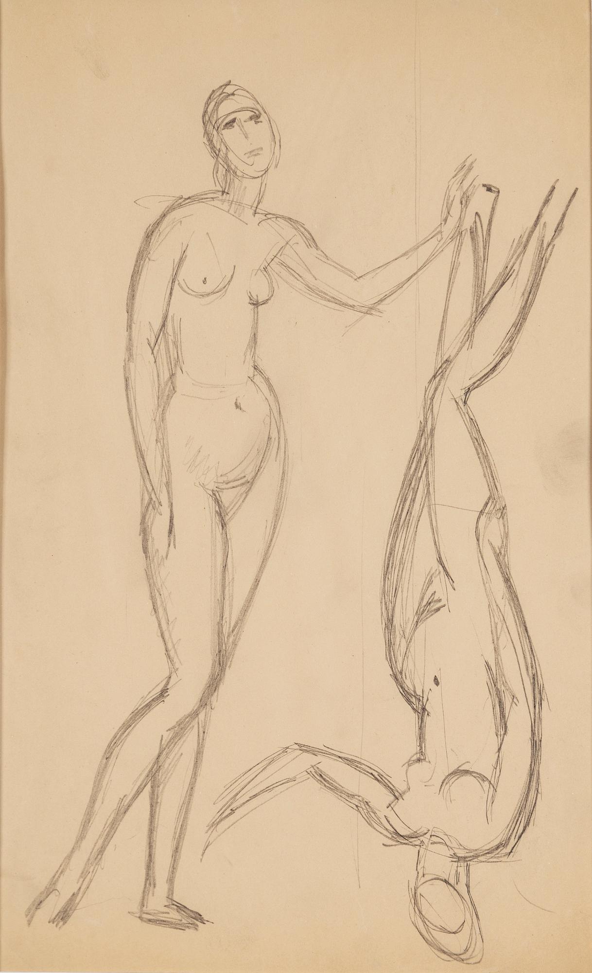 ISAAC GRÜNEWALD, pencil on paper.
