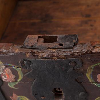 A painted 18th century chest.