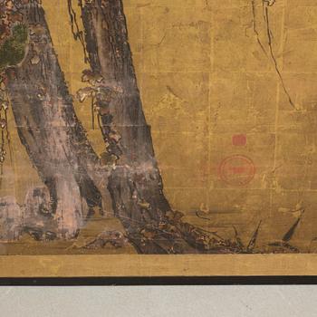 A folding screen from Japan, first half of the 20th century.