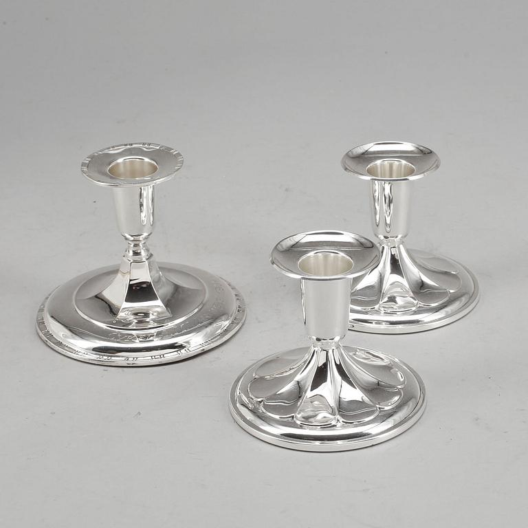 LJUSSTAKAR, 2+1, silver, K & EC, Göteborg 1951-1972.