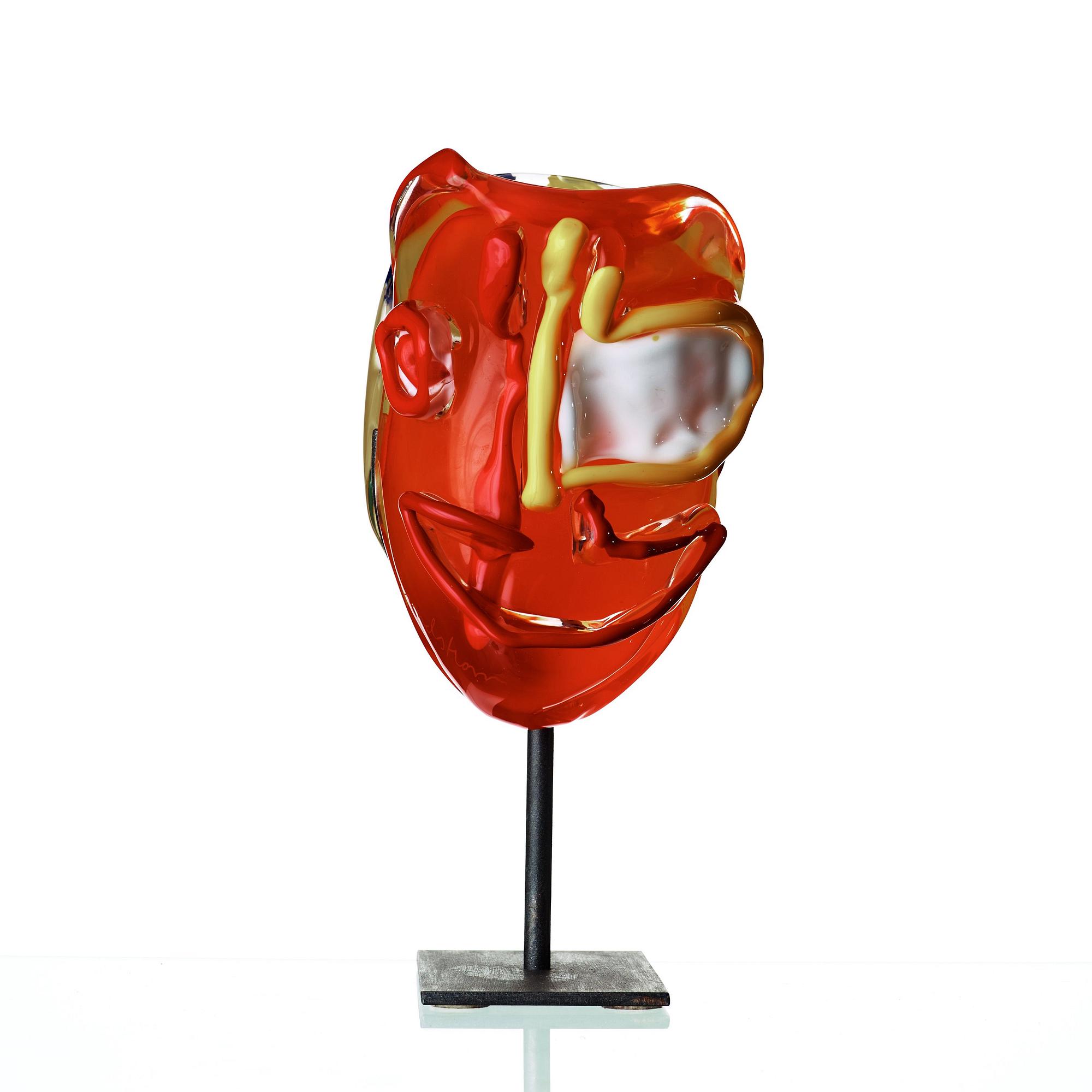 Bengt Lindström, skulptur, "Janus", Berengo, Murano, Italien, 1980-tal.