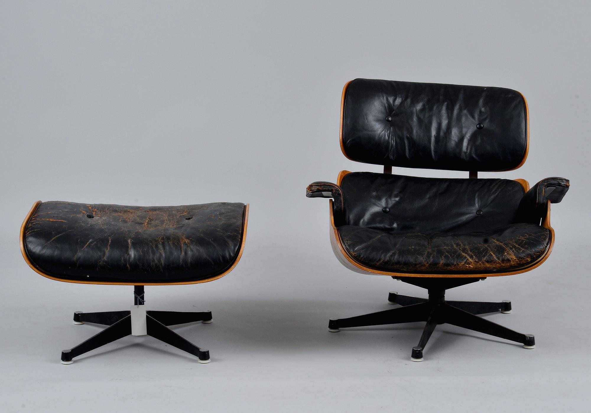 Charles & Ray Eames, LOUNGE CHAIR WITH OTTOMAN.