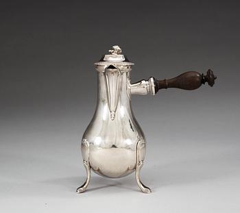 A FRENCH SILVER COFFEE-POT, Makers mark possibly of Antoine Hience, Paris 1798-1809.