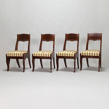 A set of four Biedermeier chairs, second half of the 19th century.