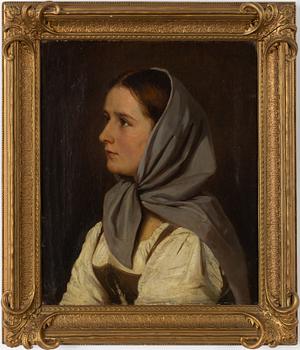 Unknown artist 19th century, Girl in profile.