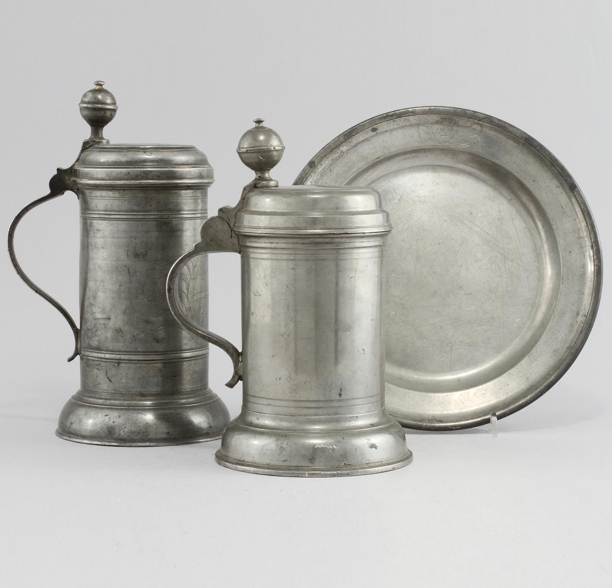 PARTI TENN, 3 delar, 1700-tal.