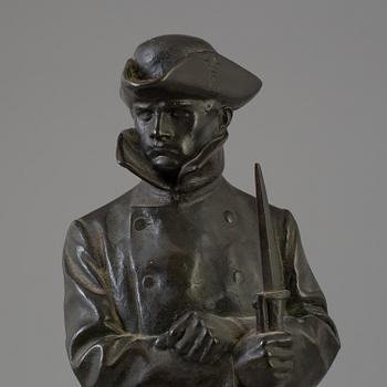 ALFRED OHLSON, SKULPTUR, brons, signerad.