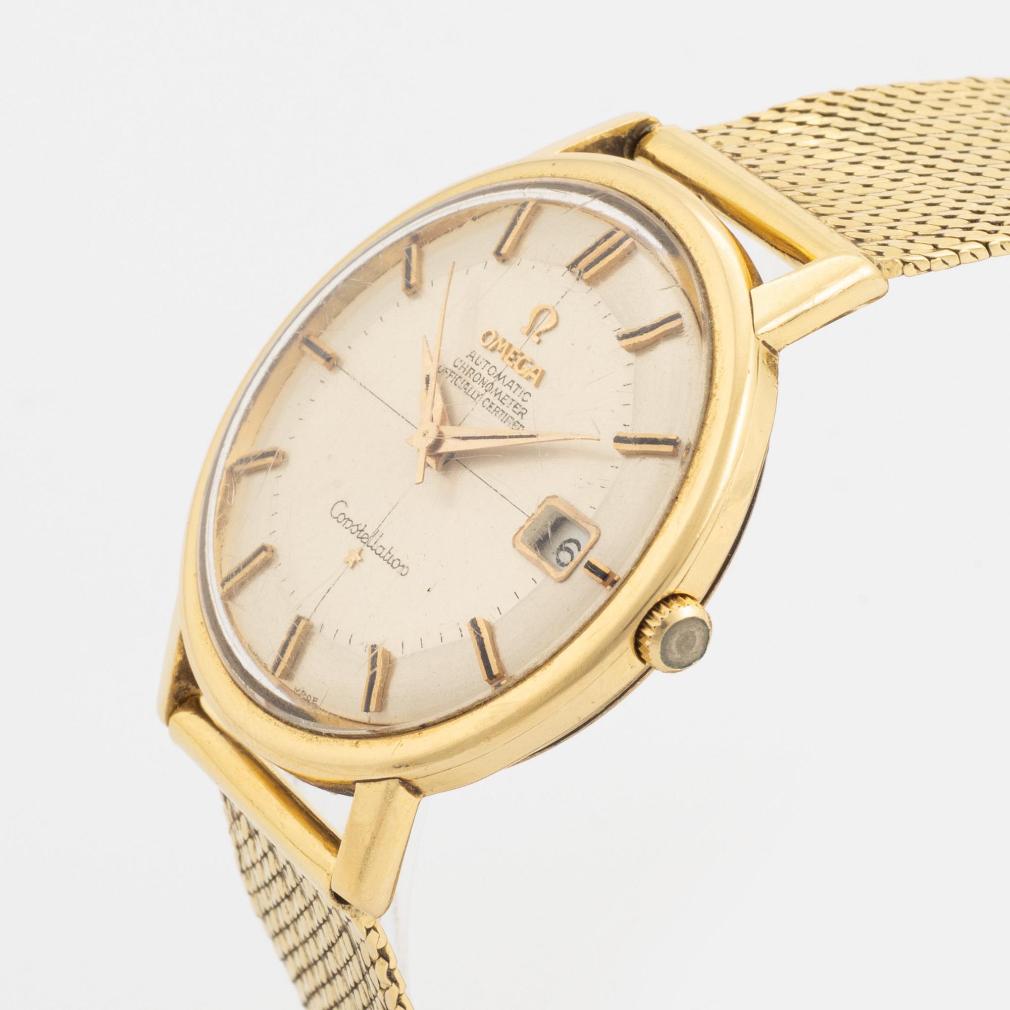 Omega, Constellation, Chronometer, "Pie-Pan", wristwatch, 34 mm.