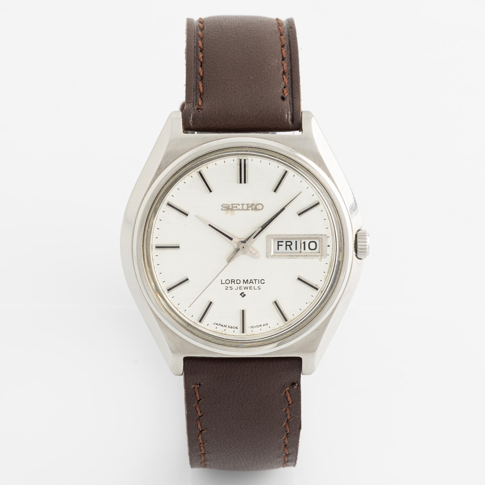 Seiko, Lord Matic, "Linen Dial", armbandsur, 37 mm.