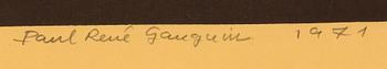 PAUL RENÉ GAUGUIN, litografi, 139/260, 1971.