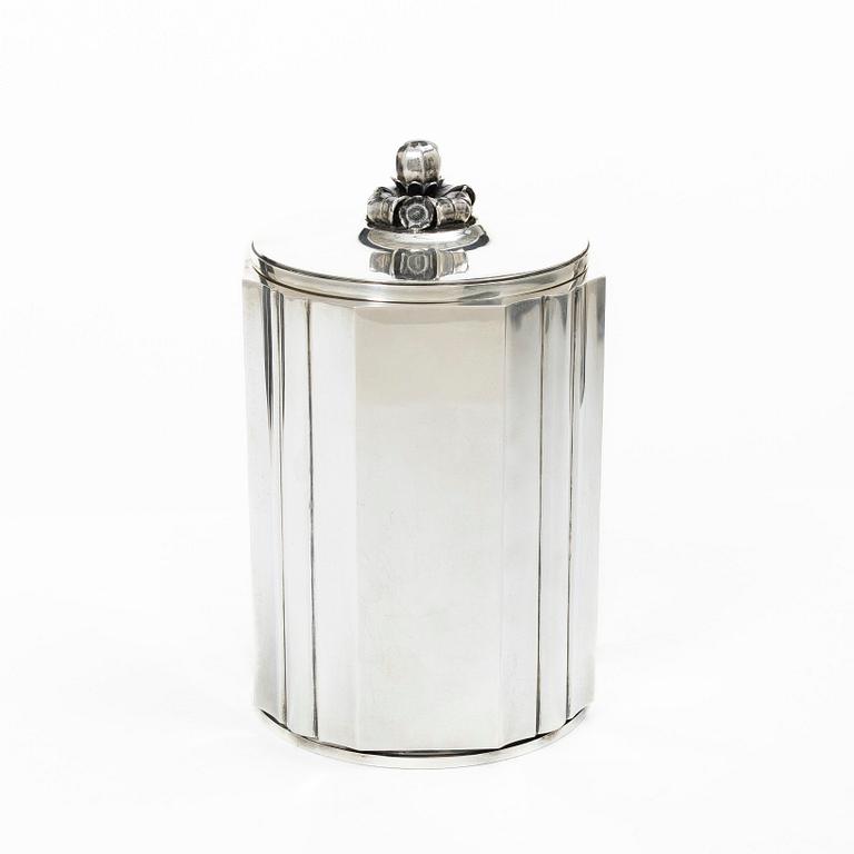 A sterling silver cigarett jar, Borgila, Stockholm, Sweden, 1951.