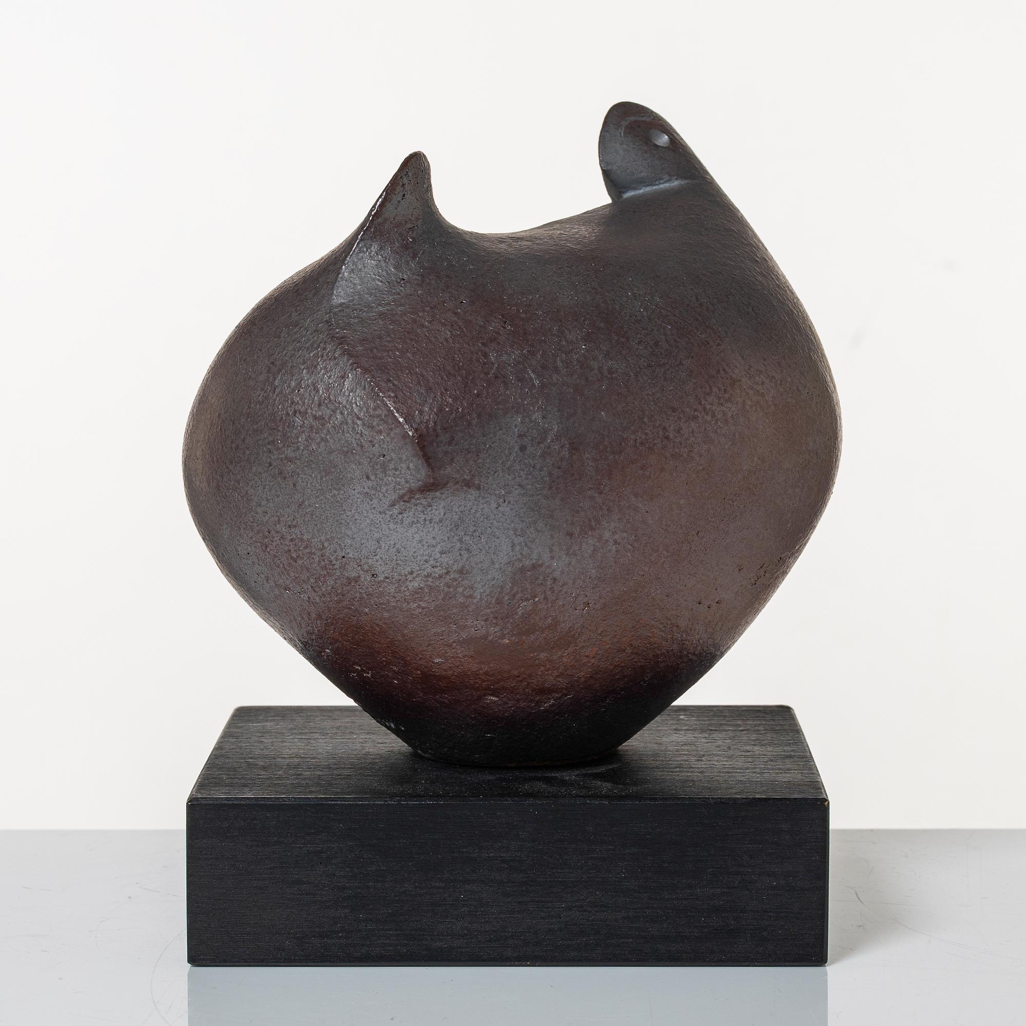 Claes Thell, skulpturer, 2 st, signerade.