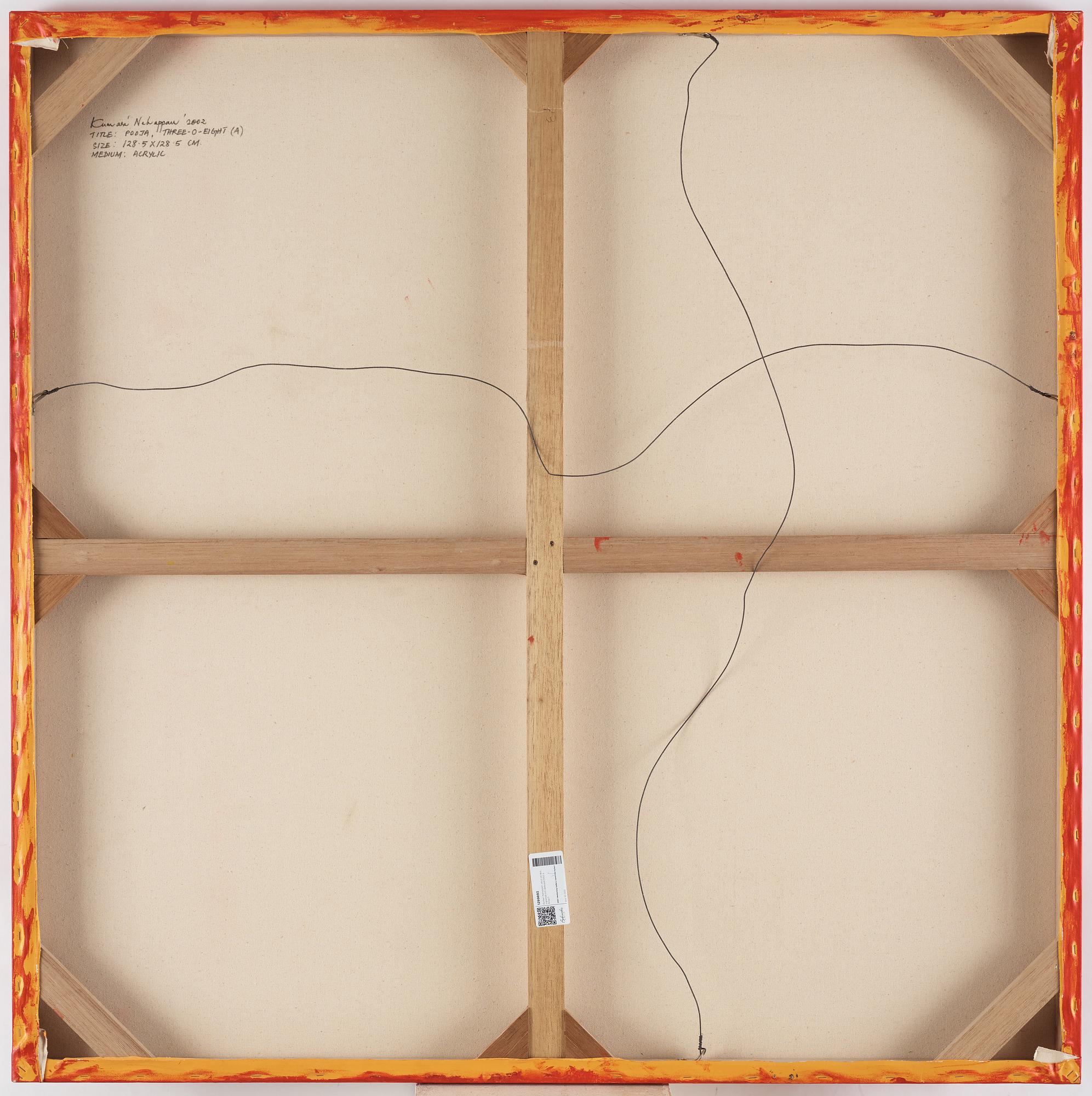 Kumari Nahappan, akryl på duk, signerad och daterad 2002 a tergo.