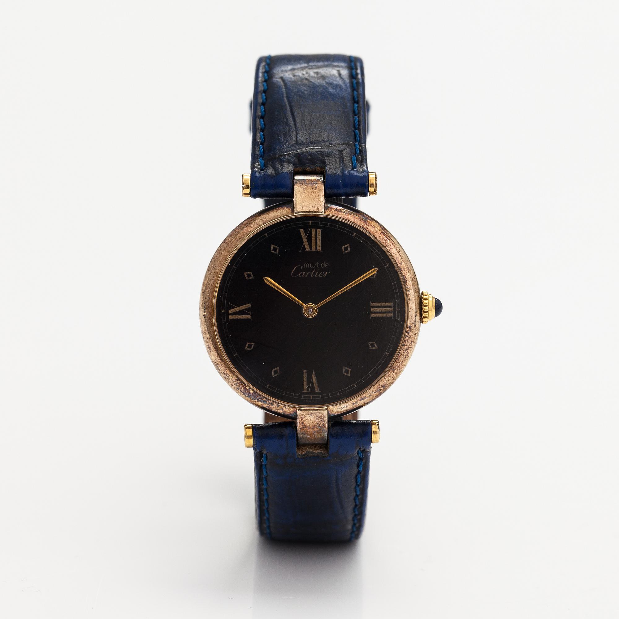 must de Cartier, Vermeil, wristwatch, 30 mm.