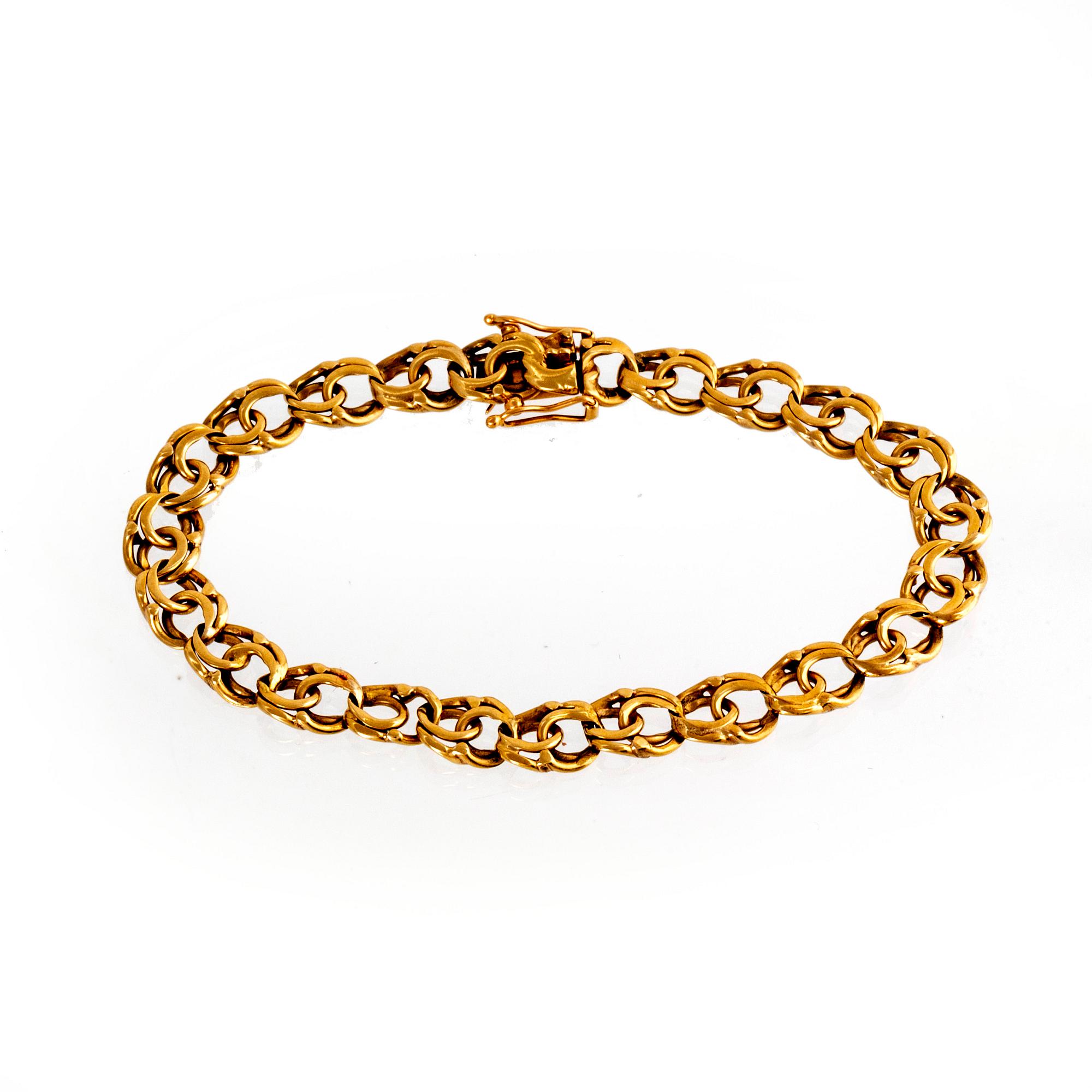 Armband 18K guld Bismarck-länk Stockholm 1952.