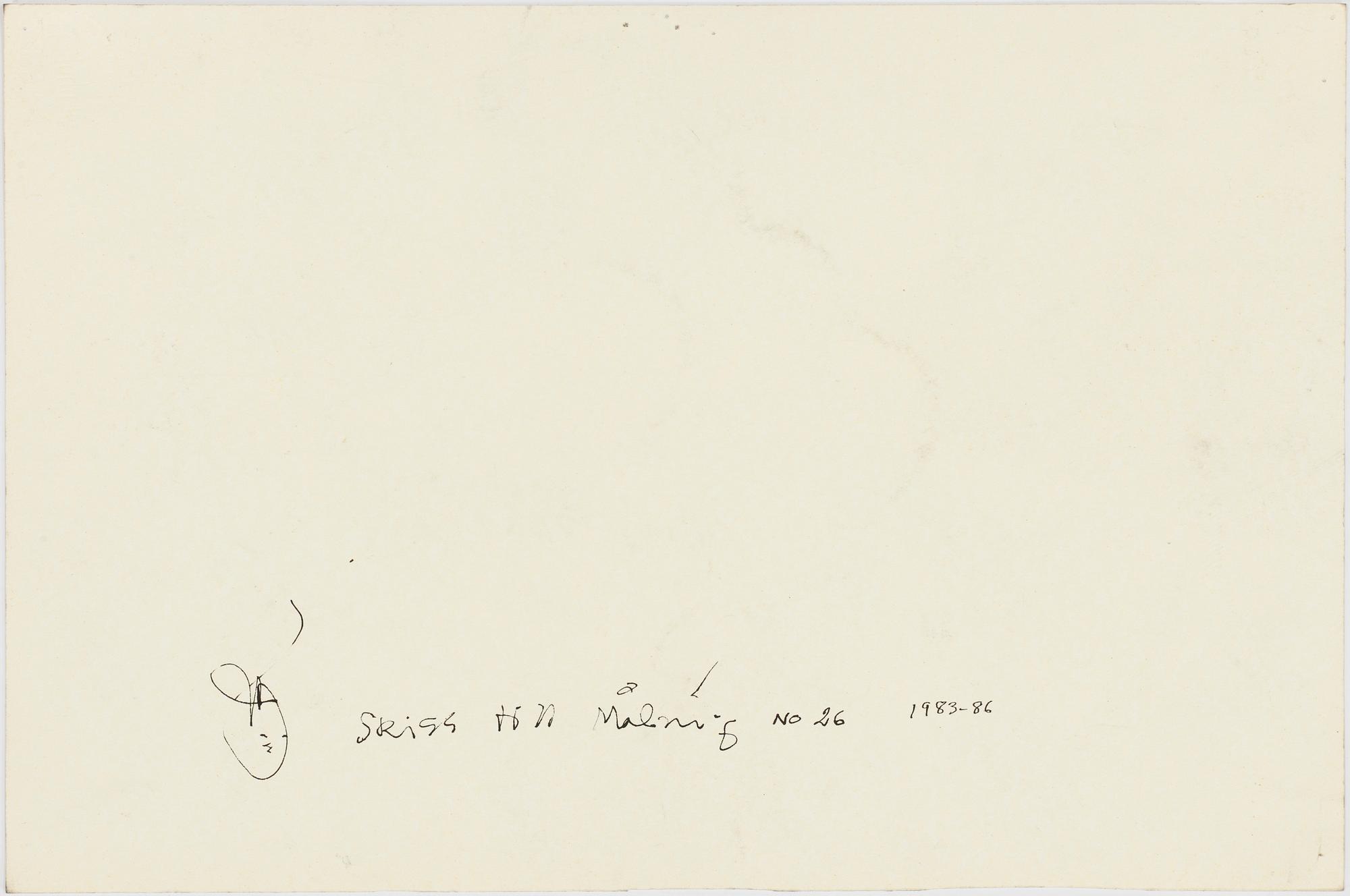 ULF RAHMBERG, Ink wash, signed with monogram verso. Dated -83.