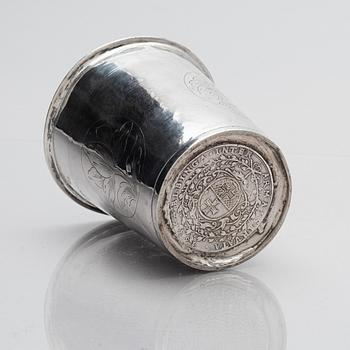 Lorens Andersson Wall, bägare, silver, Norrköping (verksam 1682-1695-). Barock.