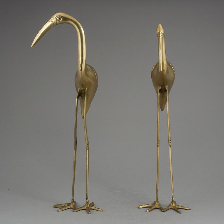 INREDNINGSSKUPTURER, 2 st, mässing, 1900-talets slut.