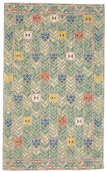 518. DRAPE. "Rågen". Flat weave. 219 x 134,5 cm. Signed AB MMF.