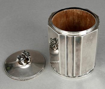 TOBAKSBURK, sterling silver, Borgila, Stockholm 1944.