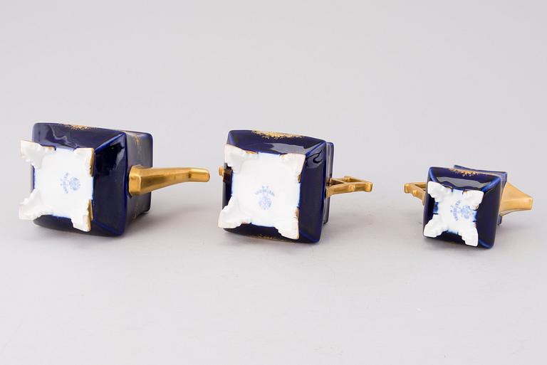 KAFFESERVIS 6 DELAR, porslin, "tête-à-tête", Kuznetsov Dulevo fabriken 1891-1917.