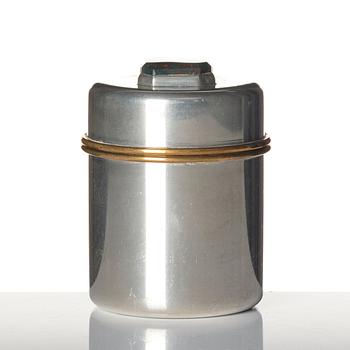 Estrid Ericson, a pewter and heliotrope lidded jar model "A 1485", Firma Svenskt Tenn, Stockholm 1952.