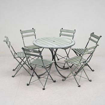 TRÄDGÅRDSMÖBLER, 7 delar, Knäreds Werkstads AB (KWA), sekelskifte 1900/2000.