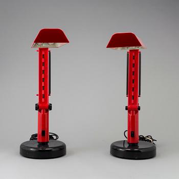 a pair of "Lucifer" table lights A&E Design Fagerhult, 1970's.