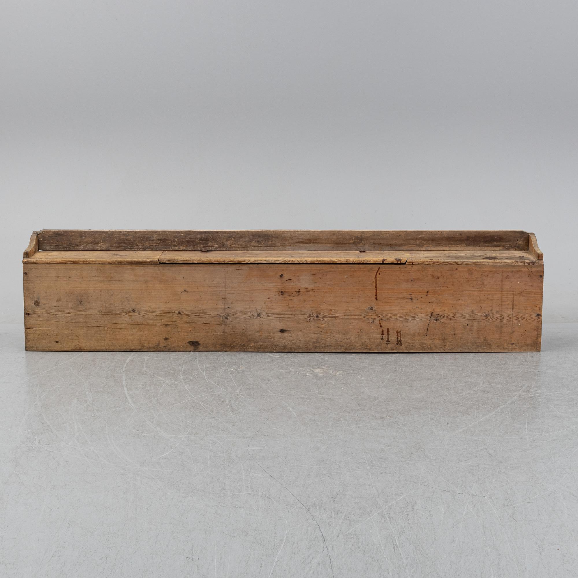 A provincial Swedish wooden sofa, later part of the 19th Century.