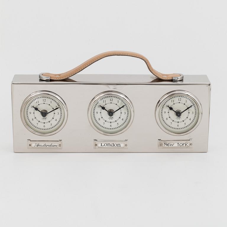 RIVIÈRA MAISON, "Ambassador world city clock", clock, 360 x 135 x 50 mm,