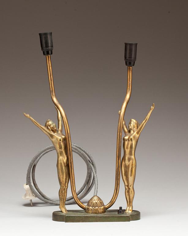 BORDSLAMPA, art deco, 1930-tal.