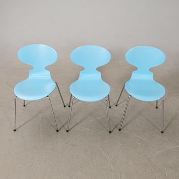 Arne Jacobsen,  stolar 8 st, "Myran", Fritz Hansen, 1993.