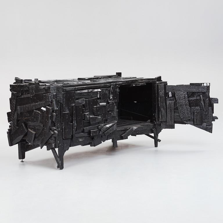 Finn Ahlgren, a unique "Trash sideboard", Studio Finn Ahlgren, Sweden 2016.