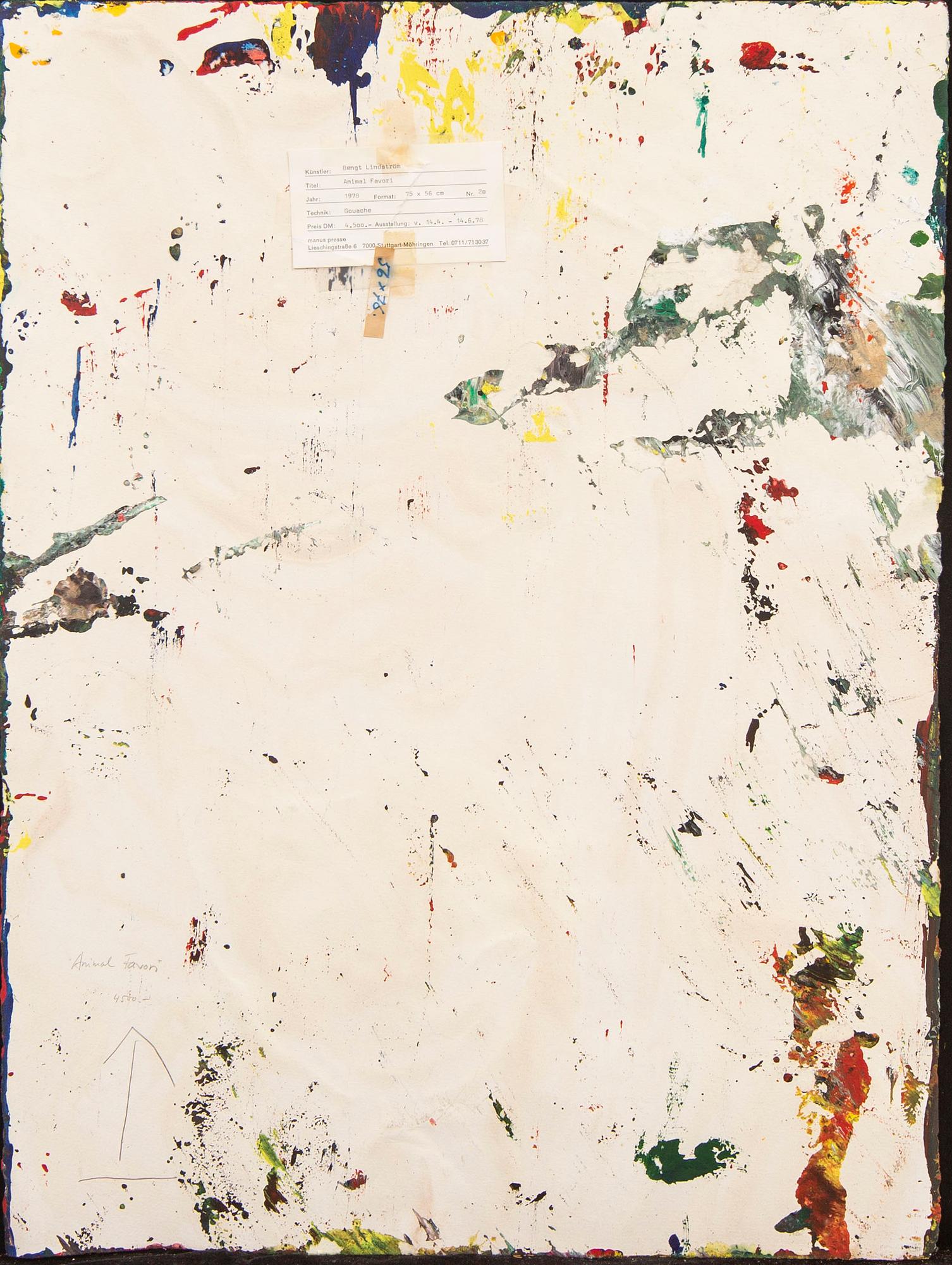 Bengt Lindström, acrylic on paper / gouache, signerad.