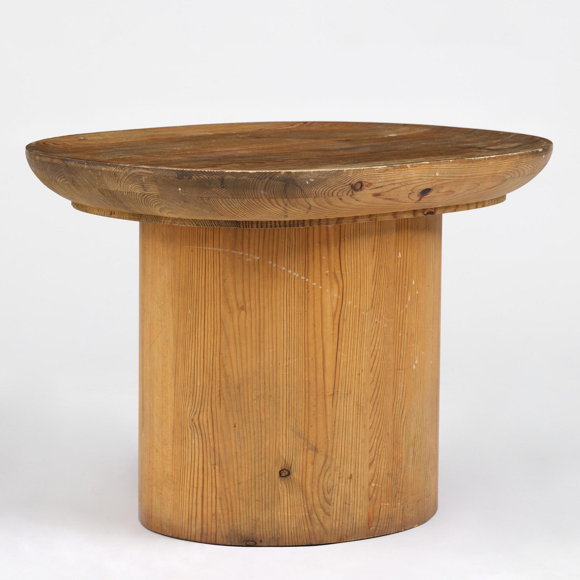 Axel Einar Hjorth, a stained pine "Utö" table, Nordiska Kompaniet, Sweden, 1930s.