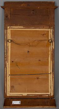 SPEGEL, mahognyfanerad, senempire, 1800-talets mitt.
